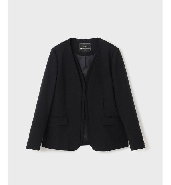 GRACE CONTINENTAL「ノーカラーレイヤードジャケット」|ノーカラージャケット|