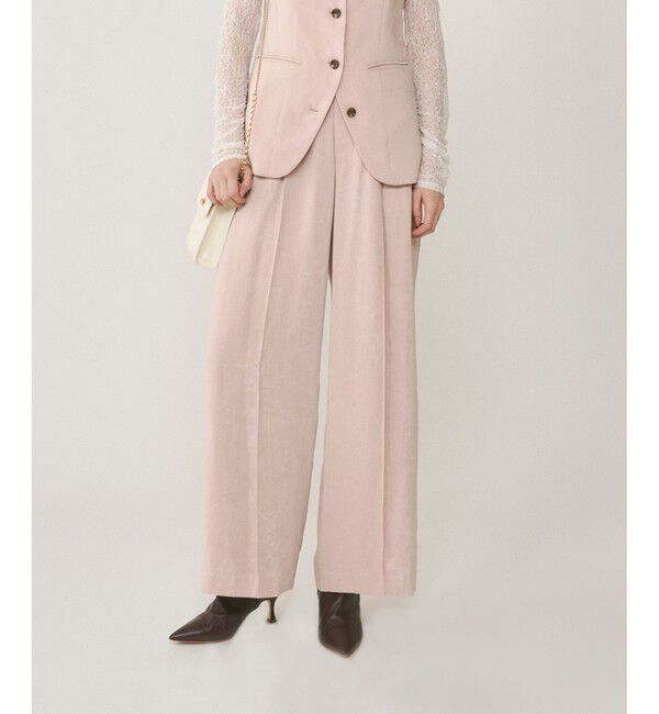 GRACE CONTINENTAL「クラッシュサテンパンツ」|その他|ピンク