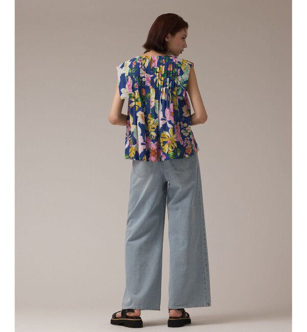 GRACE CONTINENTAL「フラワープリントタックブラウス」|シャツ・ブラウス|