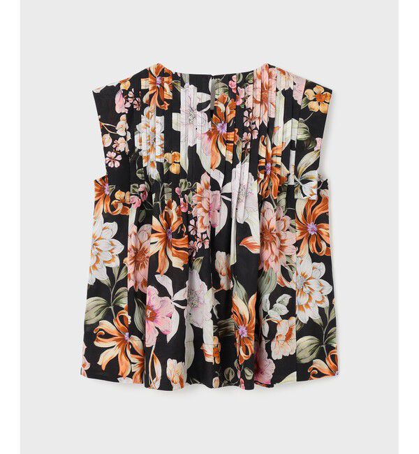 GRACE CONTINENTAL「フラワープリントタックブラウス」|シャツ・ブラウス|