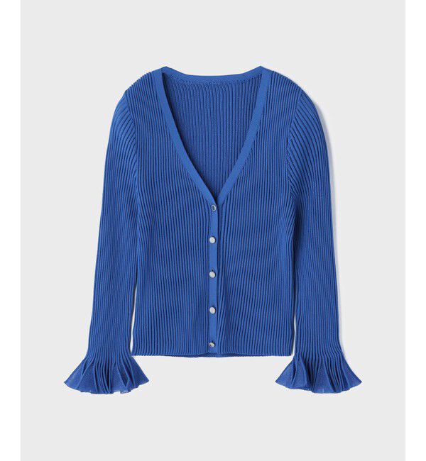 GRACE CONTINENTAL「シアーフリルニットカーディガン」|カーディガン|