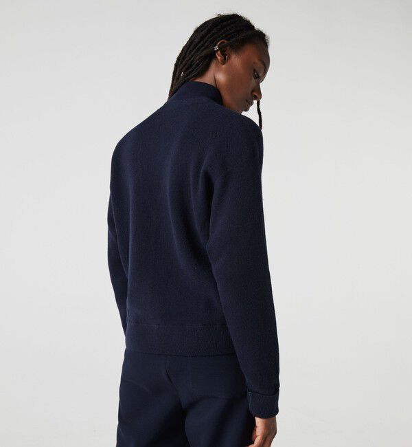 LACOSTE「プレーンVネックニットカーディガン」|カーディガン|