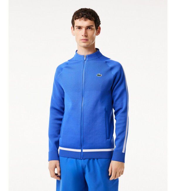 LACOSTE「『ノバク・ジョコビッチ』切り替えトラックジャケット」|カーディガン|ロイヤルブルー