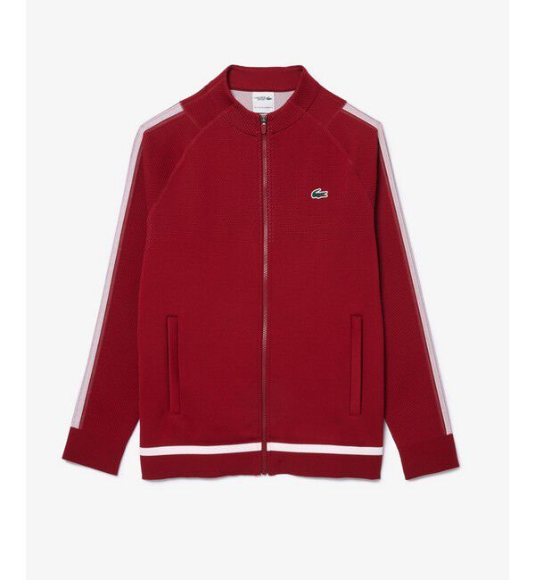 LACOSTE「『ノバク・ジョコビッチ』切り替えトラックジャケット」|カーディガン|マルーン