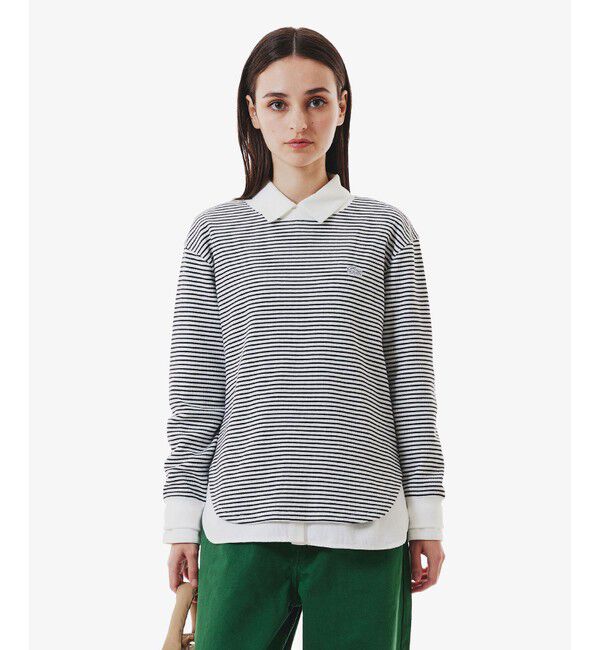 LACOSTE「ワッフルボーダーTシャツ」|Tシャツ・カットソー|ホワイト