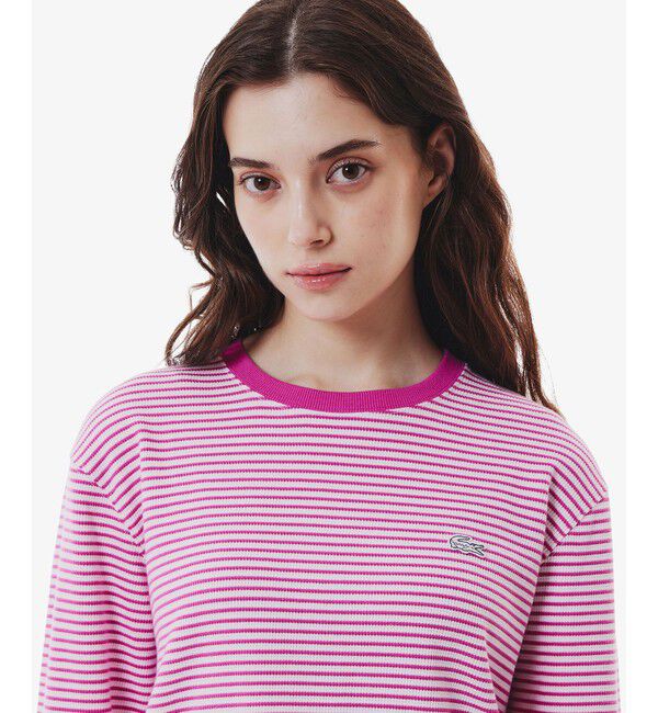 LACOSTE「ワッフルボーダーTシャツ」|Tシャツ・カットソー|