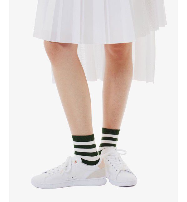 LACOSTE「マリンボーダーミドルソックス」|ソックス|