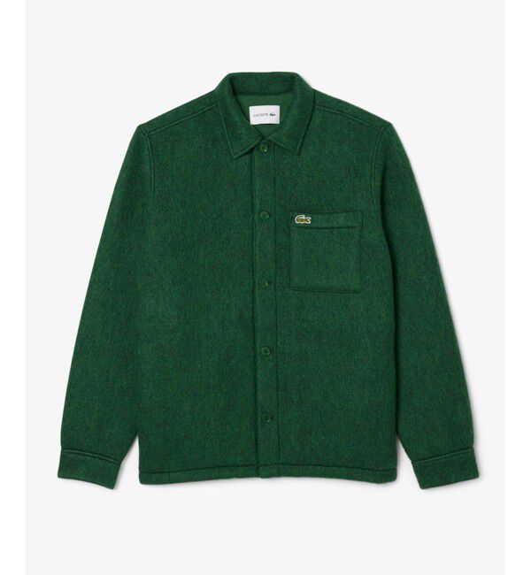 LACOSTE「ウールブレンドフェルトオーバーサイズ アウターシャツ」|シャツ・ブラウス|
