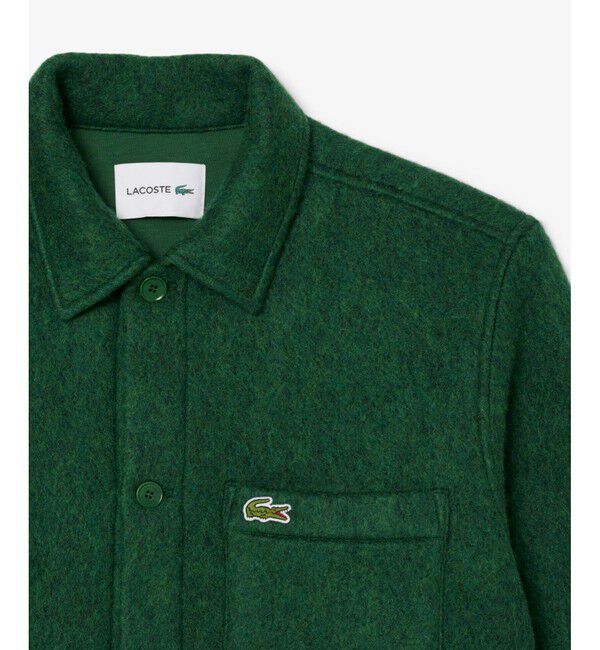 LACOSTE「ウールブレンドフェルトオーバーサイズ アウターシャツ」|シャツ・ブラウス|