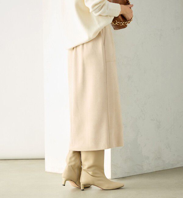 NOLLEY'S「ウォッシャブルダンボールスエードポケ付きタイトスカート」|タイト|