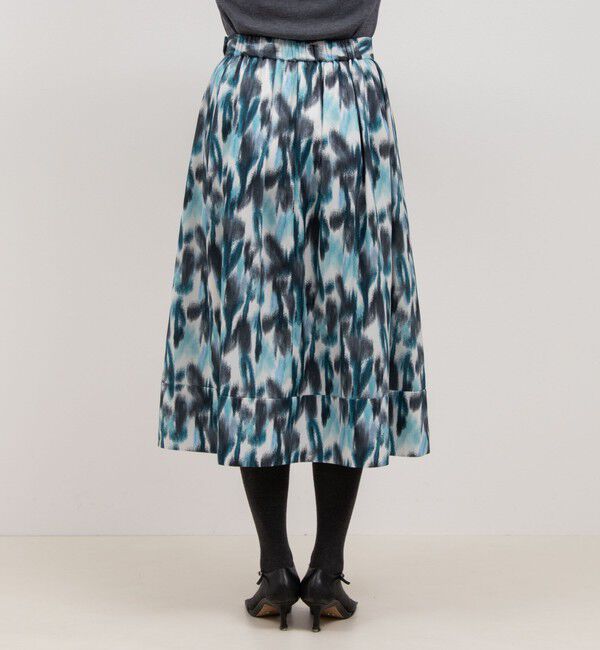 NOLLEY'S「ウォッシャブルボカシプリントタック＆ギャザースカート」|スカート|