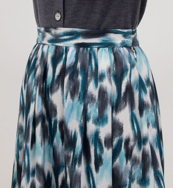 NOLLEY'S「ウォッシャブルボカシプリントタック＆ギャザースカート」|スカート|