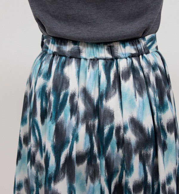 NOLLEY'S「ウォッシャブルボカシプリントタック＆ギャザースカート」|スカート|