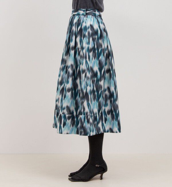 NOLLEY'S「ウォッシャブルボカシプリントタック＆ギャザースカート」|スカート|