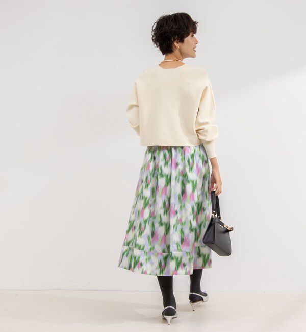 NOLLEY'S「ウォッシャブルボカシプリントタック＆ギャザースカート」|スカート|