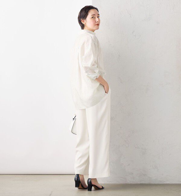 NOLLEY'S sophi「【追加】《オールシーズン対応》ウォッシャブルダブルクロスサテンイージーワイドパンツ」|その他|
