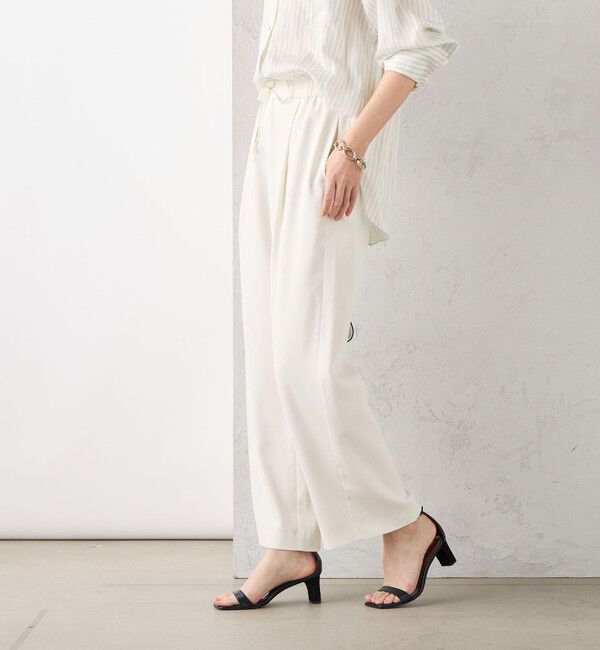NOLLEY'S sophi「【追加】《オールシーズン対応》ウォッシャブルダブルクロスサテンイージーワイドパンツ」|その他|