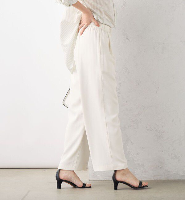 NOLLEY'S sophi「【追加】《オールシーズン対応》ウォッシャブルダブルクロスサテンイージーワイドパンツ」|その他|