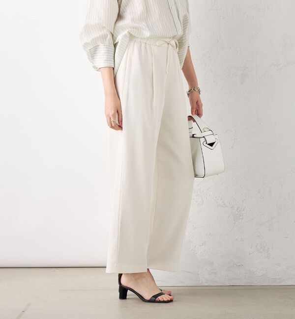 NOLLEY'S sophi「【追加】《オールシーズン対応》ウォッシャブルダブルクロスサテンイージーワイドパンツ」|その他|
