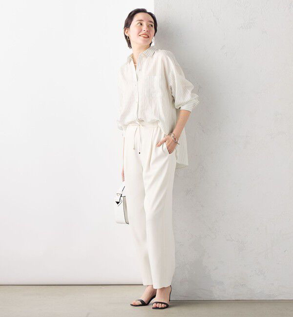 NOLLEY'S sophi「【追加】《オールシーズン対応》ウォッシャブルダブルクロスサテンイージーワイドパンツ」|その他|