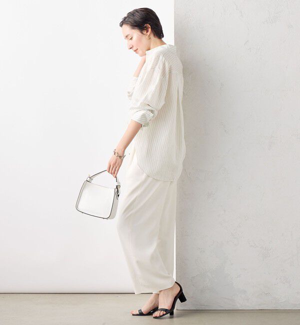 NOLLEY'S sophi「【追加】《オールシーズン対応》ウォッシャブルダブルクロスサテンイージーワイドパンツ」|その他|