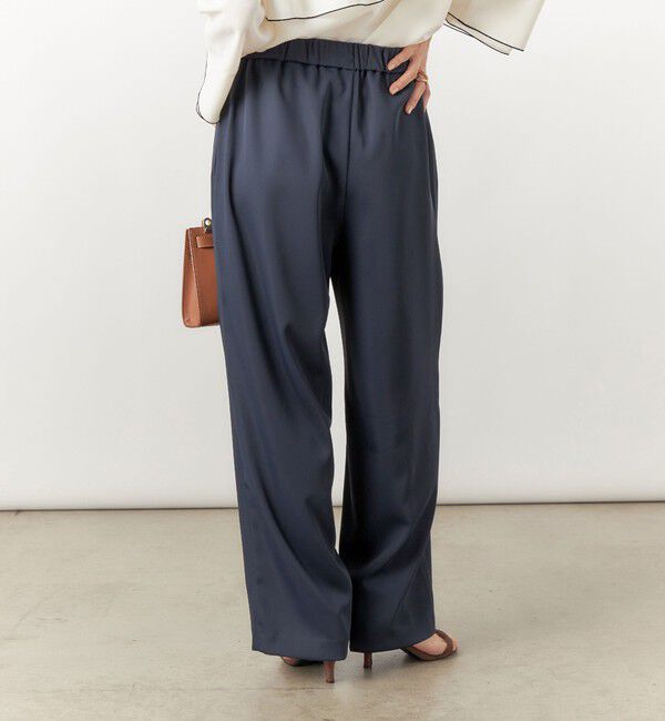 NOLLEY'S sophi「【追加】《オールシーズン対応》ウォッシャブルダブルクロスサテンイージーワイドパンツ」|その他|