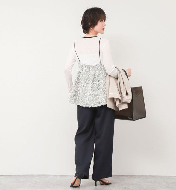 NOLLEY'S sophi「【追加】《オールシーズン対応》ウォッシャブルダブルクロスサテンイージーワイドパンツ」|その他|