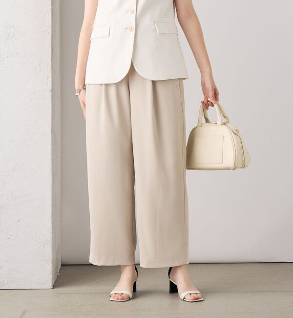 NOLLEY'S sophi「【追加】《オールシーズン対応》ウォッシャブルダブルクロスサテンイージーワイドパンツ」|その他|