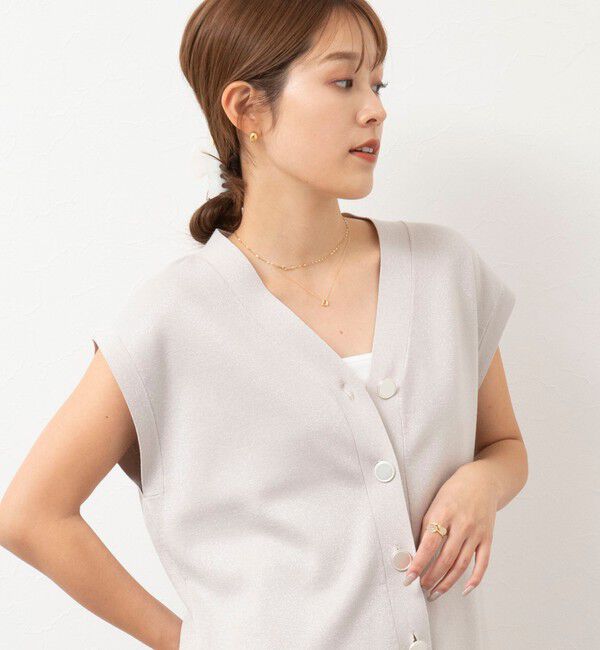 NOLLEY'S sophi「《手洗い可能》《オールシーズン/セットアップ対応》ラメ総針ニットジレ」|ニット・セーター|