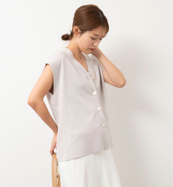 NOLLEY'S sophi「《手洗い可能》《オールシーズン/セットアップ対応》ラメ総針ニットジレ」|ニット・セーター|