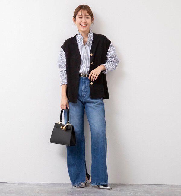 NOLLEY'S sophi「《手洗い可能》《オールシーズン/セットアップ対応》ラメ総針ニットジレ」|ニット・セーター|