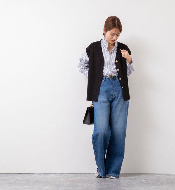 NOLLEY'S sophi「《手洗い可能》《オールシーズン/セットアップ対応》ラメ総針ニットジレ」|ニット・セーター|