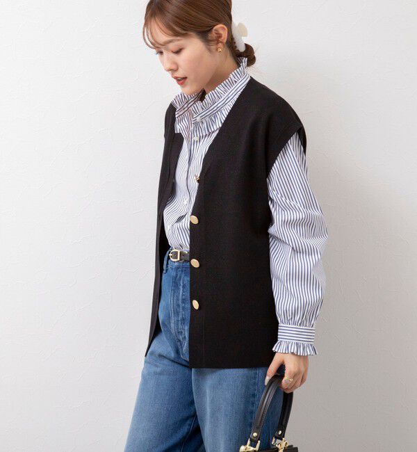 NOLLEY'S sophi「《手洗い可能》《オールシーズン/セットアップ対応》ラメ総針ニットジレ」|ニット・セーター|