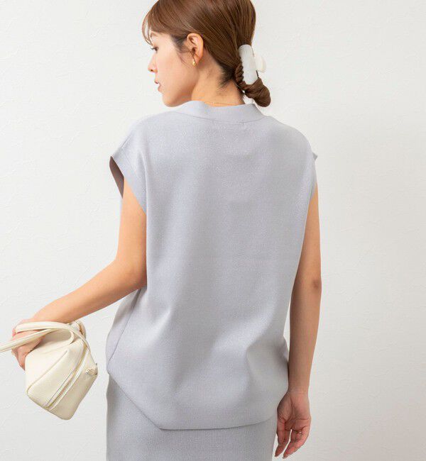 NOLLEY'S sophi「《手洗い可能》《オールシーズン/セットアップ対応》ラメ総針ニットジレ」|ニット・セーター|