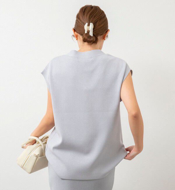 NOLLEY'S sophi「《手洗い可能》《オールシーズン/セットアップ対応》ラメ総針ニットジレ」|ニット・セーター|