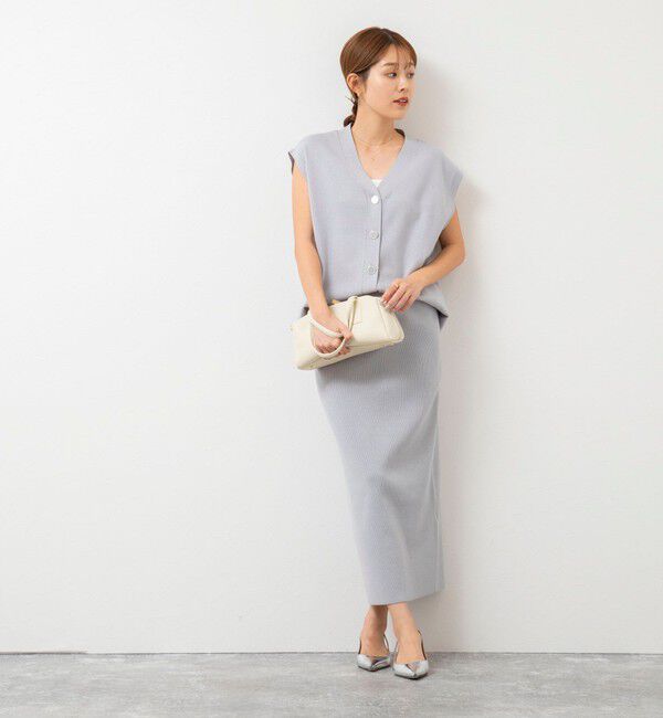 NOLLEY'S sophi「《手洗い可能》《オールシーズン/セットアップ対応》ラメ総針ニットジレ」|ニット・セーター|