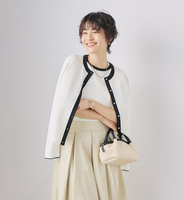 NOLLEY'S sophi「《アンサンブル対応》《手洗い可能》マルチファンクションクルーネックカーディガン」|カーディガン|