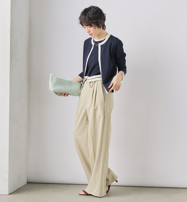 NOLLEY'S sophi「《アンサンブル対応》《手洗い可能》マルチファンクションクルーネックカーディガン」|カーディガン|