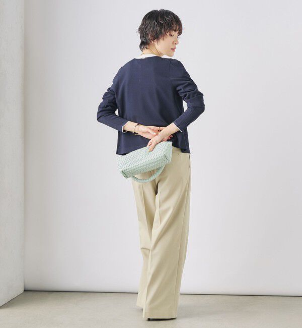 NOLLEY'S sophi「《アンサンブル対応》《手洗い可能》マルチファンクションクルーネックカーディガン」|カーディガン|