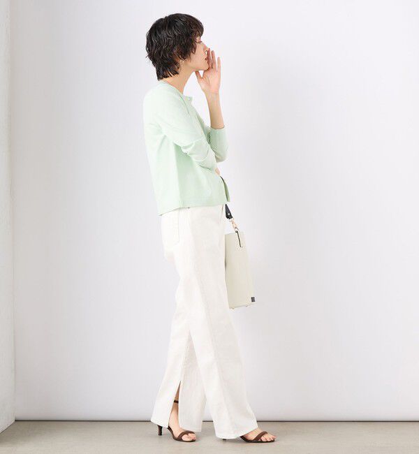 NOLLEY'S sophi「《アンサンブル対応》《手洗い可能》マルチファンクションクルーネックカーディガン」|カーディガン|