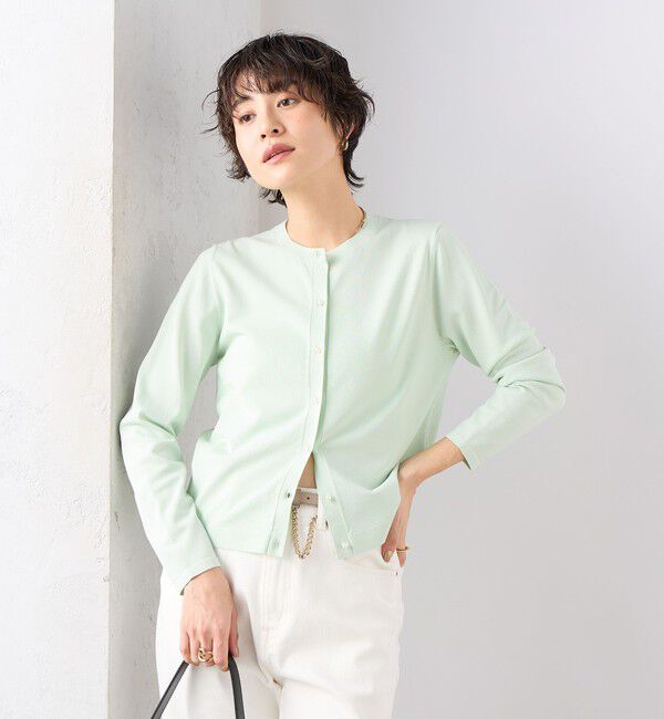 NOLLEY'S sophi「《アンサンブル対応》《手洗い可能》マルチファンクションクルーネックカーディガン」|カーディガン|