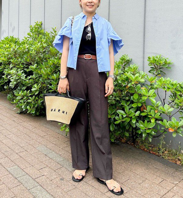 NOLLEY'S「【PR林☆別注カラーあり】ウォッシャブルツイルストレッチ愛されワイドパンツ」|その他|