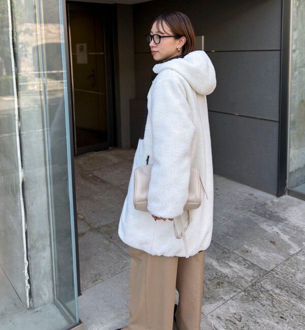 ◇【WEB限定】【TAION/タイオン】別注ボア×ダウンフードコート