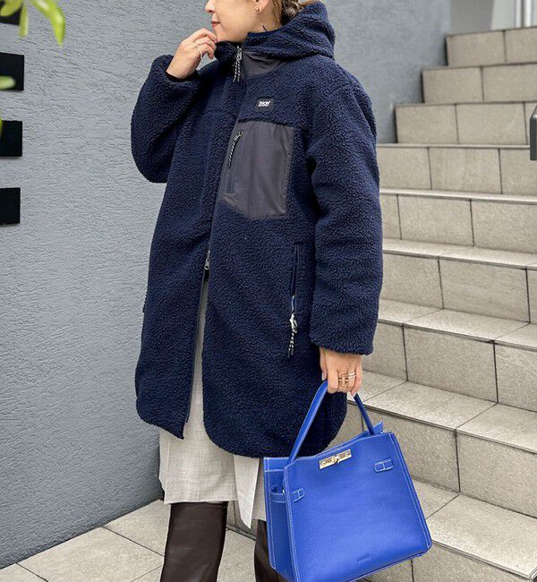 ◇【WEB限定】【TAION/タイオン】別注ボア×ダウンフードコート