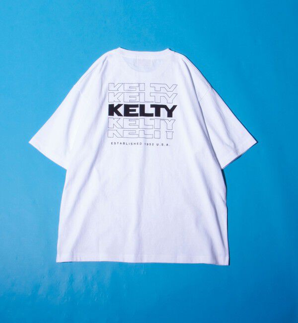 GLOSTER「【KELTY&times;GLOSTER】別注 バックタイポロゴプリントTシャツ ワンポイントワッペン」|Tシャツ・カットソー|