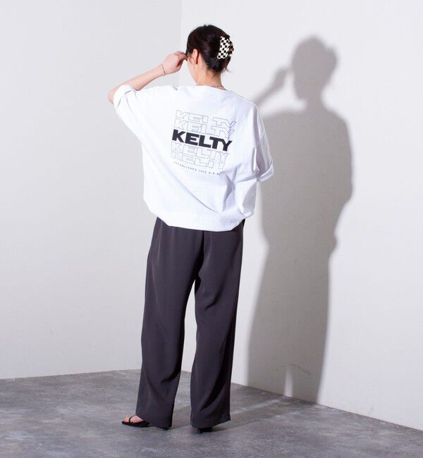 GLOSTER「【KELTY&times;GLOSTER】別注 バックタイポロゴプリントTシャツ ワンポイントワッペン」|Tシャツ・カットソー|