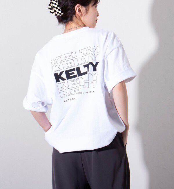 GLOSTER「【KELTY&times;GLOSTER】別注 バックタイポロゴプリントTシャツ ワンポイントワッペン」|Tシャツ・カットソー|