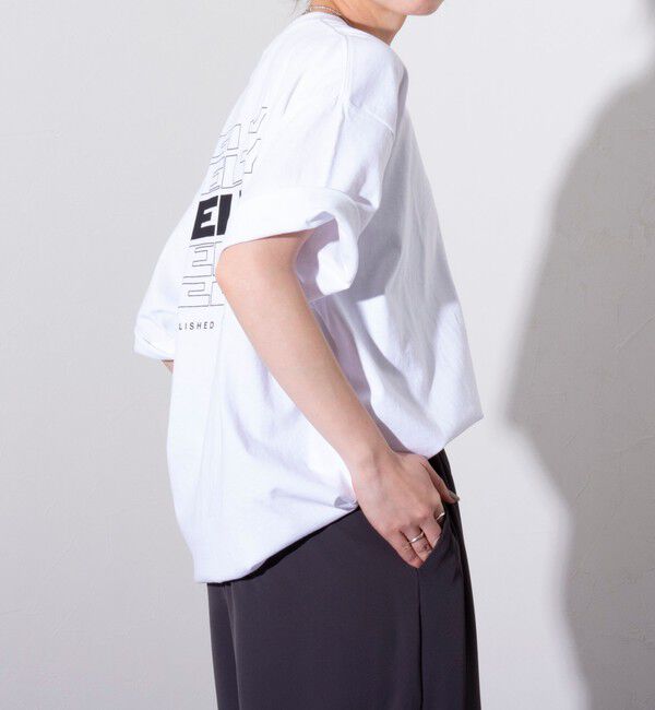 GLOSTER「【KELTY&times;GLOSTER】別注 バックタイポロゴプリントTシャツ ワンポイントワッペン」|Tシャツ・カットソー|