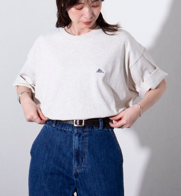 GLOSTER「【KELTY&times;GLOSTER】別注 バックタイポロゴプリントTシャツ ワンポイントワッペン」|Tシャツ・カットソー|