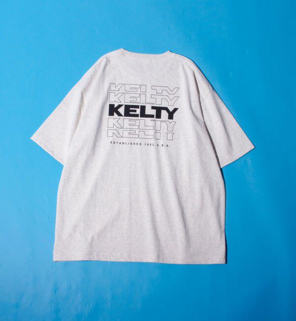 GLOSTER「【KELTY&times;GLOSTER】別注 バックタイポロゴプリントTシャツ ワンポイントワッペン」|Tシャツ・カットソー|